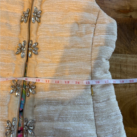 Lilly Pulitzer Cream Puffer Vest with Silver Accents - Picture 4 of 6